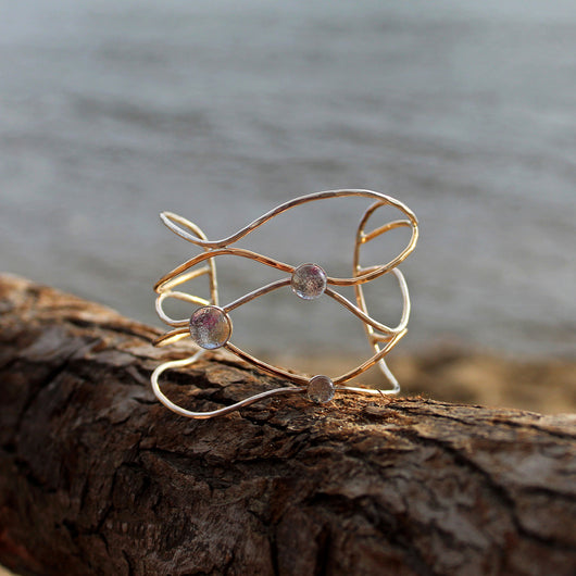 Wave Cuff Katya Glass